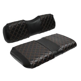 XUANYUDG0769 Golf Cart Seat Covers for Club Car DS 2000.5+ OEM Ordinary Front Seat Cushion, Black, PVC Vinyl Leather, Thick Vinyl Leather Diamond