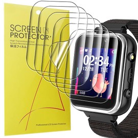 Blueshaweu Screen Protector Compatible with PTHTECHUS Smartwatch Children 1.54 Inch X32, HD Clear Flexible TPU Screen Protector [Pack of 6] for PTHTECHUS X32 Smartwatch (Transparent)