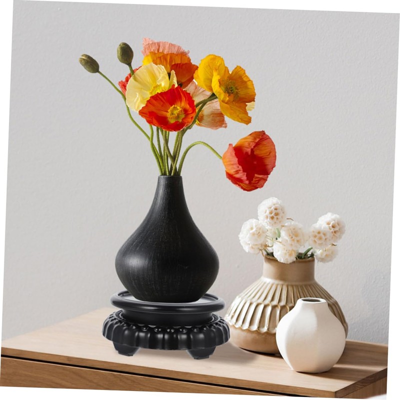 Mipcase Wooden Plant Stand for Kitchen Counter Rustic Flowerpot Display