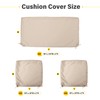 Snubbull 3 Pack Outdoor Patio Seat Cushions Replacement Covers Fit