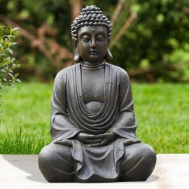 Goodeco 11.4" Meditating Buddha Statue Home Decor - Meditation Gifts for Room/Garden/Pa