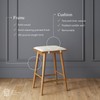 Nathan James Barker Counter Height Backless Solid Wood Barstool with