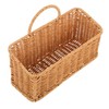 Mobestech Boho Wall Mounted Rattan Storage Basket Handwoven Faux Rattan