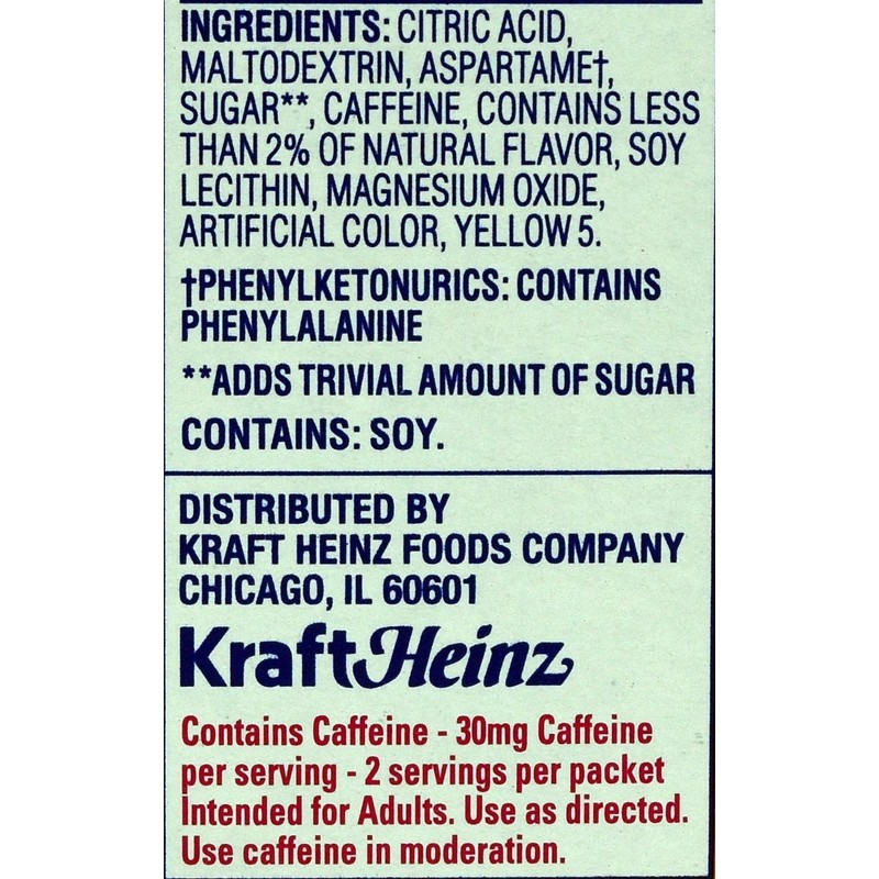 Crystal Light On The Go Citrus With Caffeine Drink Mix,