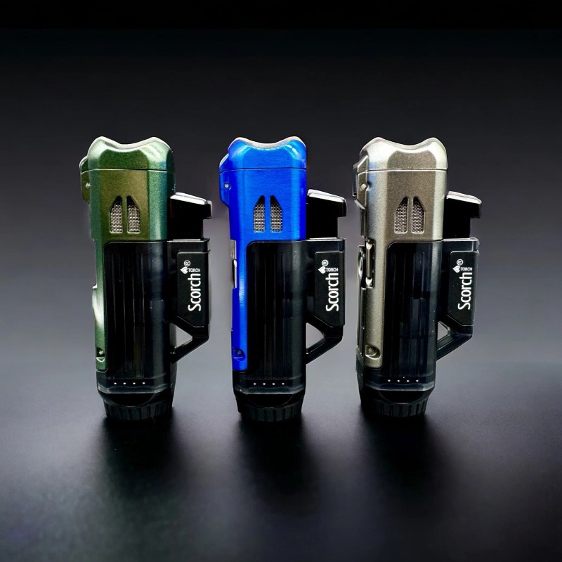 SCORCH TORCH Double Flame Butane Refillable Torch Lighter 61758 -