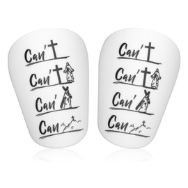 2pcs Shin Guards, PBT and EVA Material Shin Guards Soccer 8x5cm/3.15x1.97in Mini Shin Guards Soccer Protective Small Football Shin Guards for Teenagers Adults Sports (White)