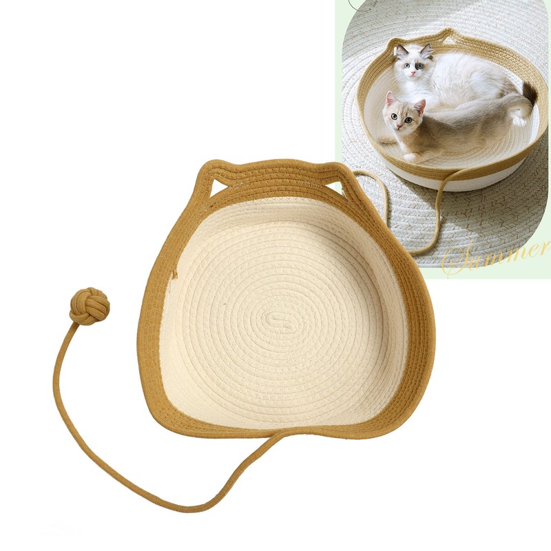 Handwoven Cotton Rope Cat Bed Multifunctional Exquisite Comfortable Cat House