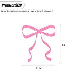 UHANBUT Cute Bow Car Sticker Decal, Vinyl Waterproof Automotive Window Stickers, Funny Die Cut Vehicle Bumper Decoration Decals for Women, Girl (A)