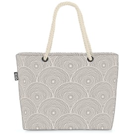 VOID Kreise Kreismuster Art Strandtasche Shopper 58x38x16cm 23L XXL Einkaufstasche Tasche Reisetasche Beach Bag