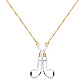 Raueupo Strong Magnetic Anti-Lost Straps for AirPods, Sports Headphone Chain Lanyard Compatible with AirPods 4/1&2 / 3rd / AirPods Pro 1st&2nd, Neck Rope Cord (Gold, Flower Basket)