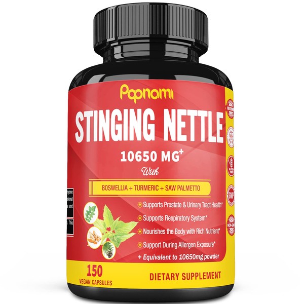 Papnami Stinging Nettle Root Extract Capsules Equivalent to 10650MG, 5 Months Supply, 150 Capsules