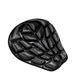 JEMIA Pressure Relief Motorcycle Air Cushion Seat Pad - Universal Fit with Waterproof Black TPU Material for Cruiser Touring Saddles