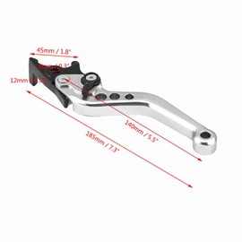 Double Disc Brake Lever, Dual Disc Brake Lever CNC Machined Good Brake Performance for Motorcycles (White)