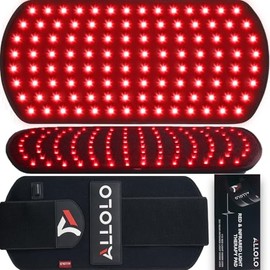 ALLOLO Red Light Therapy for Body, 3 in 1 LEDs Red Light Therapy Belt with Timer Remote Control, 660nm 850nm Infrared Light Therapy Pad for Body Waist Shoulder Knee, 16.7" x 7.9" Large Area