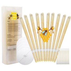 Earwax Removal Tool, Earwax Cleaner Tool Set Portable Kit with Cotton Swab 10 Pcs Ear Pick Cleaning Tool