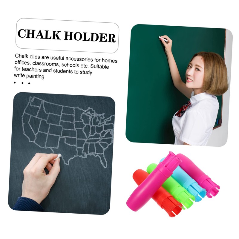 VILLFUL 5Pcs Dust Chalk Holder Clip Automatic Chalk Clamp for