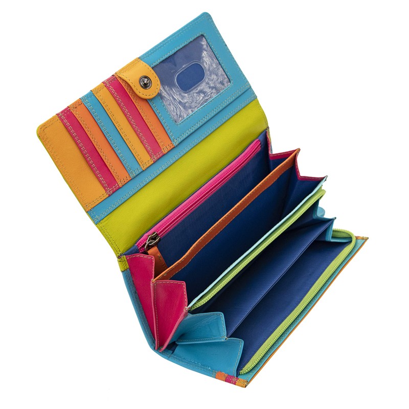 Prime Hide Woman's Large Leather Purse Multi Colour Premium Leathers,