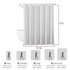 Aiyufeng 3D Textured White Shower Curtain for Bathroom, Fabric Shower