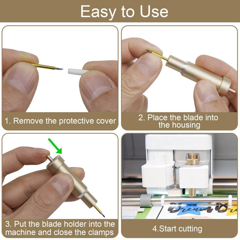 6 Pcs Premium Fine Point Blade with 1 Housing, 30°/45°/60°