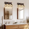 A1A9 3-Light Farmhouse Vanity Light for Bathroom, Wood Wall Sconce