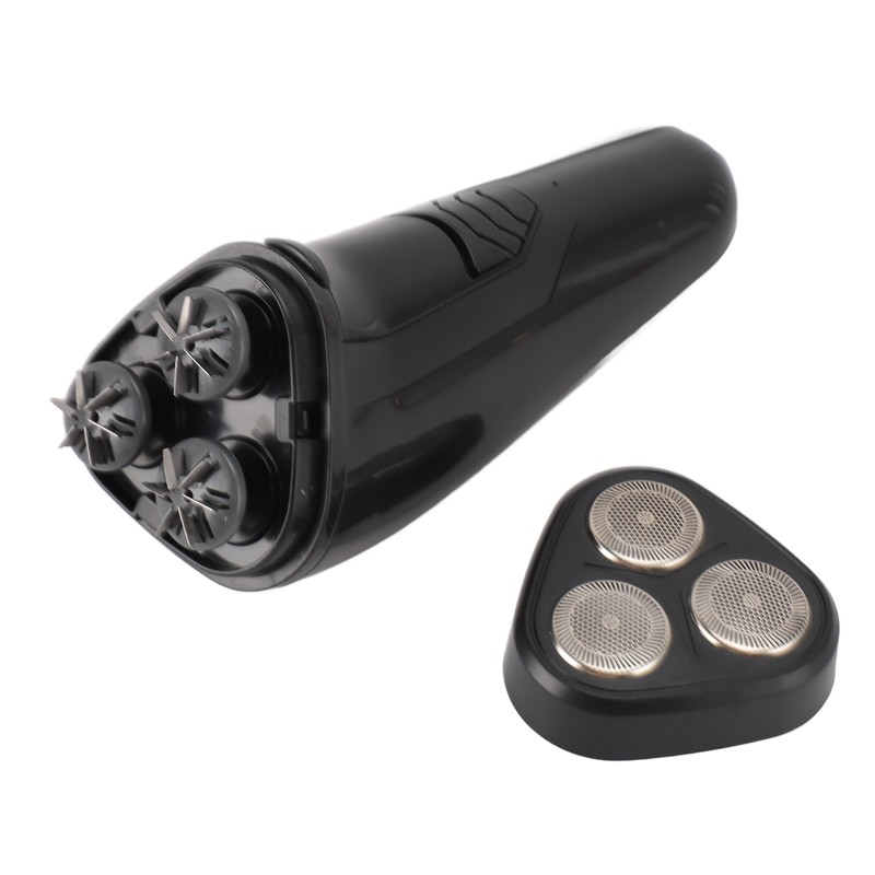 Electric Beard Trimmer 3 Floating Heads Rechargeable Precise Cutting Cordless