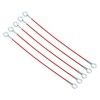 MECCANIXITY 304 Stainless Steel Lanyard Cable 20cmx3mm, Red Vinyl Coated