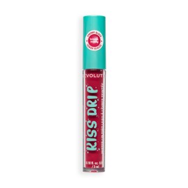 Revolution Kiss Drip Water Lip Tint, Gloss Labbra Idratante con Burro di Karité & Vitamina E, Colore Modulabile, Cherry Glace, 3ml