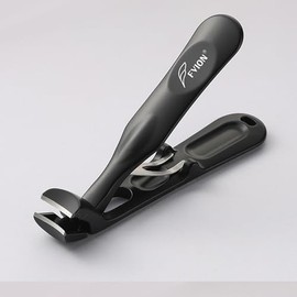 FVION Angled Toenail Clippers for Seniors - Extra Large Nail Clippers for Thick Nails, Heavy Duty Long Toe Nail Clippers for Men, Women, Nail Clipper with Catcher with Comfort Grip (Black)