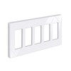 BESTTEN 5-Gang Screwless Wall Plate, Decorator Outlet Cover, Decorative Switch