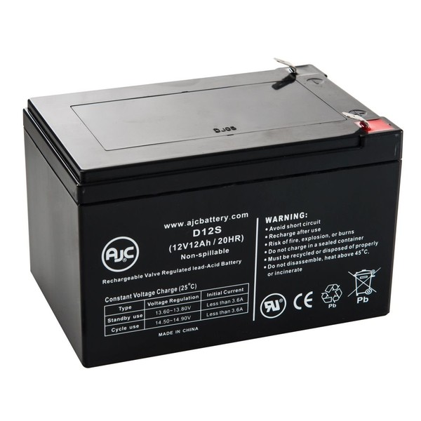 AJC Battery Compatible with Power Patrol SLA1104 12V 12Ah UPS Battery