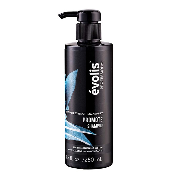 évolis PROMOTE Shampoo | Shampoo for Hair Growth and Longer, Stronger Hair | Sulfate Free| Hair Protein Strengthening Shampoo with Keratin and Wheat Protein Bond (8.5 Fl Oz (Pack of 1))