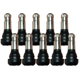 REMA TIP TOP TR413C Rubber Valve Stems with Chrome Covers and Caps TR-413C (Set of 10)