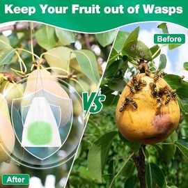 24 Pack Peppermint Oil Wasp & Bee Repellent Outdoor, Natural Carpenter Bee Repellent for Yellow Jackets, Hornets, Mud Wasps Deterrent for Indoor Outdoor Patio Garden Porch, Pet and Human Safe