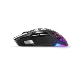 SteelSeries Aerox 5 Wireless - Holey RGB Gaming Mouse - Ultra-lightweight Water Resistant Design - 9 Buttons – Bluetooth/2.4 GHz - 18K DPI TrueMove Air Optical Sensor