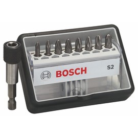 Bosch Zubehör 2607002561 8+1tlg. Robust Line Schrauberbit-Set S Extra-Hart 25 mm, 8+1tlg.