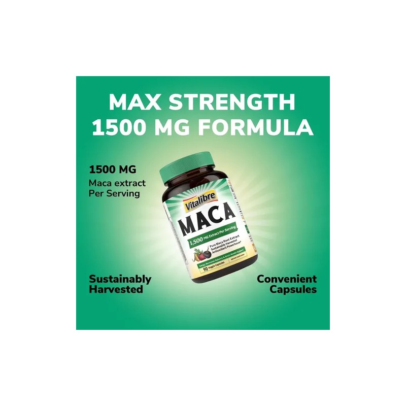 Vitalibre Maca Extracto 4:1 1500 Mg 90 Cápsulas