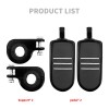 YHMTIVTU Black 1 1/4" 32mm Engine Guards Highway Foot Peg