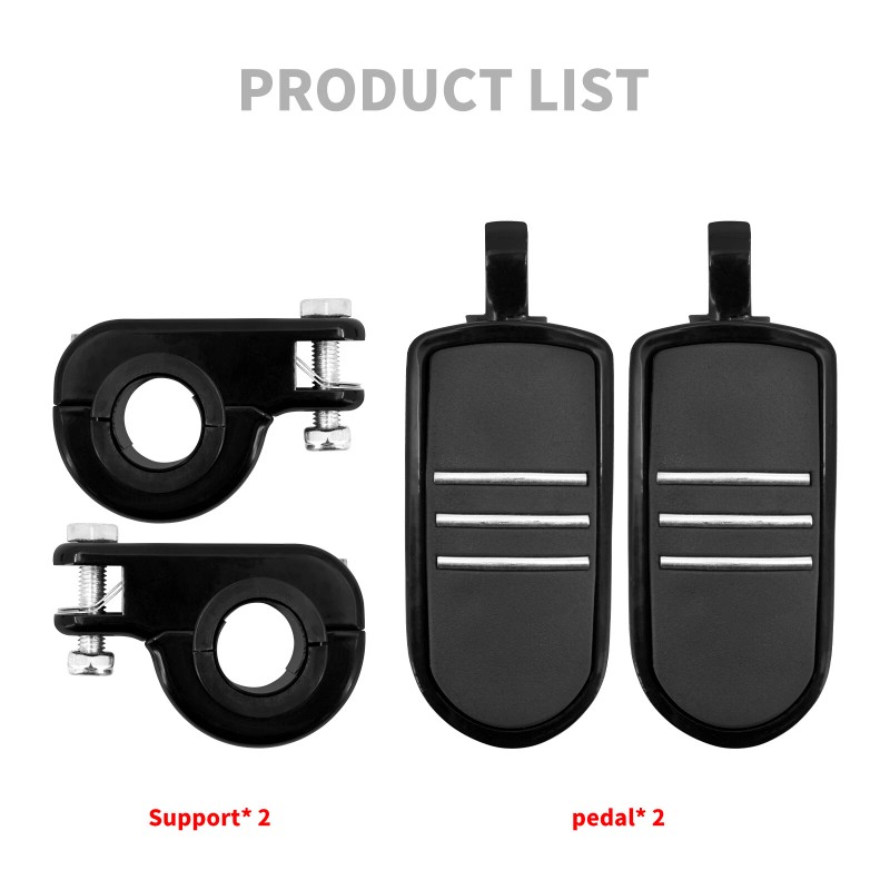 YHMTIVTU Black 1 1/4" 32mm Engine Guards Highway Foot Peg