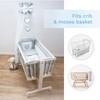 Mosquito Netting Canopy Drape Only Fits Crib, Moses Basket (Hearts