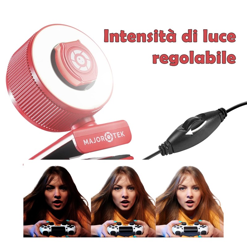 MAJORTEK Webcam 2K (RED)