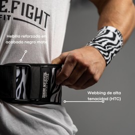 TRAINLIKEFIGHT - Weight Lifting Belt - Belt for Functional Training, Weightlifting, Fitness and High Load Training - Lumbar Support (XS, ZEBRA)