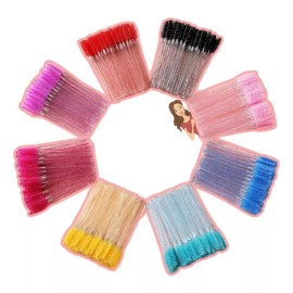 Altz 600 Cepillos Desechables Glitter Para Extensión Pestañas