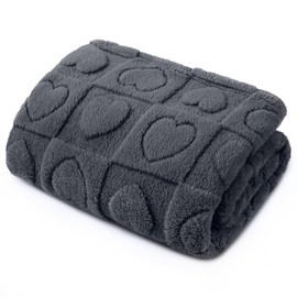 Luciphia Small Dog Blanket Washable Pet Bed Cover Soft Fluffy Puppy Couch Protector with Premium Fleece Cozy Calming Cat Blankets for Indoor Cats Grey 41x31 inch