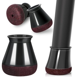 Ansible 16 Protectores para Patas de Sillas, Antideslizantes para Muebles Protector de Silicona para Sillas con Fieltro, Protectores de Patas de Sillas y Cubre Patas de Sillas, Negro, 14-20 mm