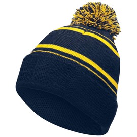 Holloway Sportswear Homecoming Beanie OS Navy/Light Gold