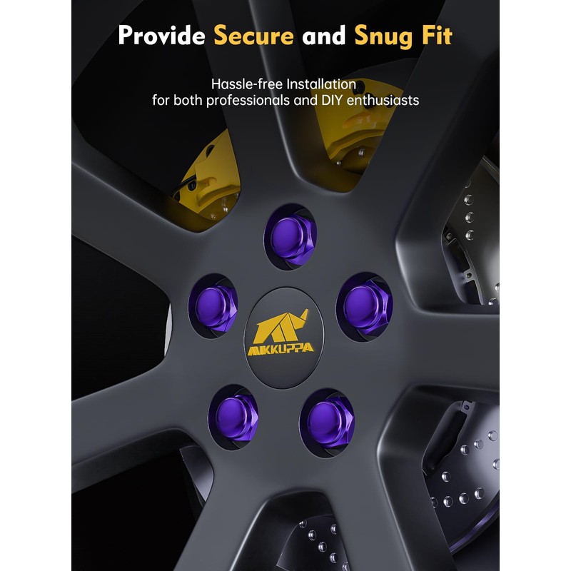MIKKUPPA M12x1.5 Purple Lug Nuts - Replacement for 2006-2020 Ford
