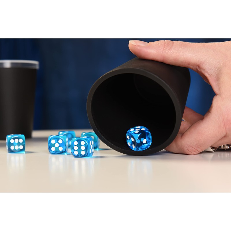 DiceCupFlex - Flexible Dice Cup with Lid Including 5 Dice