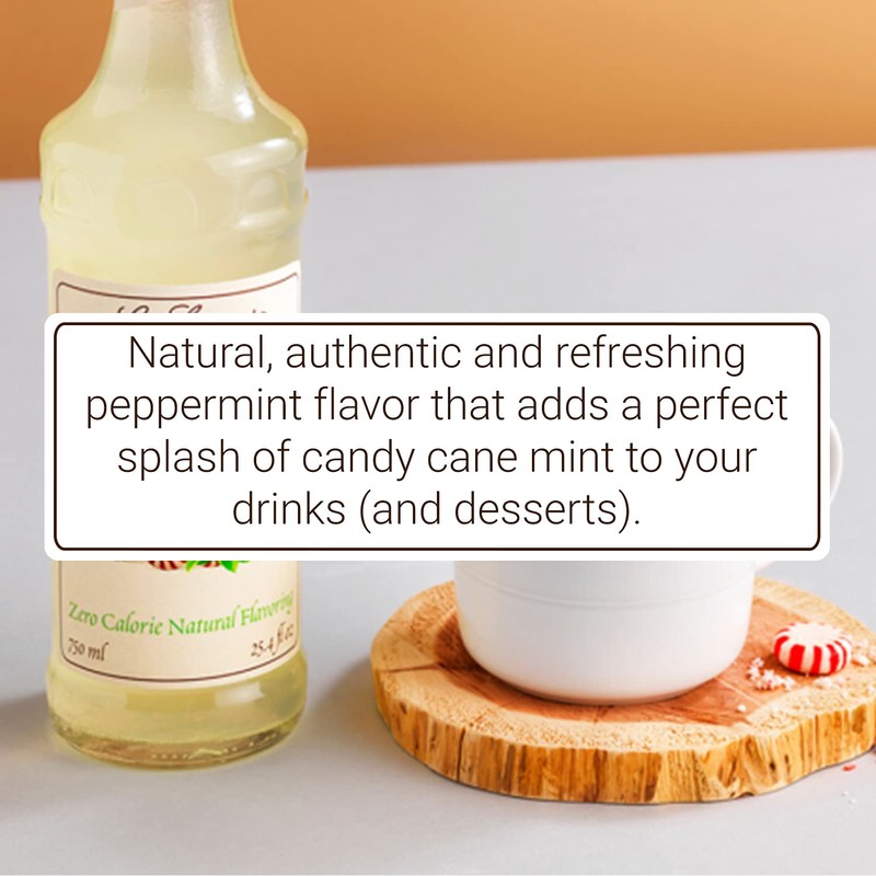 Monin - Zero Calorie Natural Peppermint Flavoring, No Sugar, Refreshing