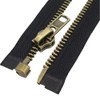 MebuZip #8 32 Inch Antique Brass Teeth Separating Jacket Zipper