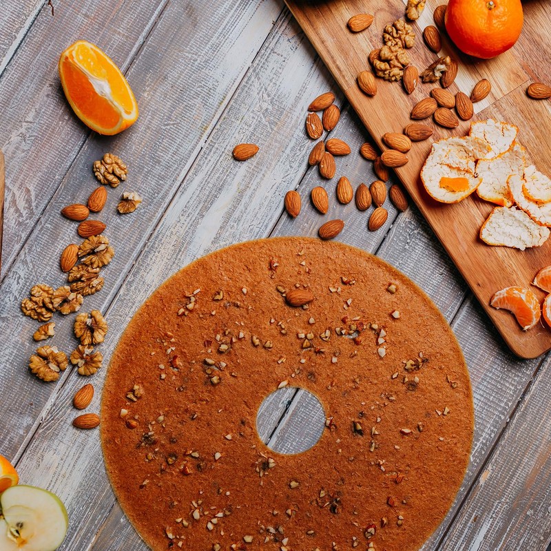 2 Edge Fruit Leather Silicone Dehydrator Sheets for Nesco Round